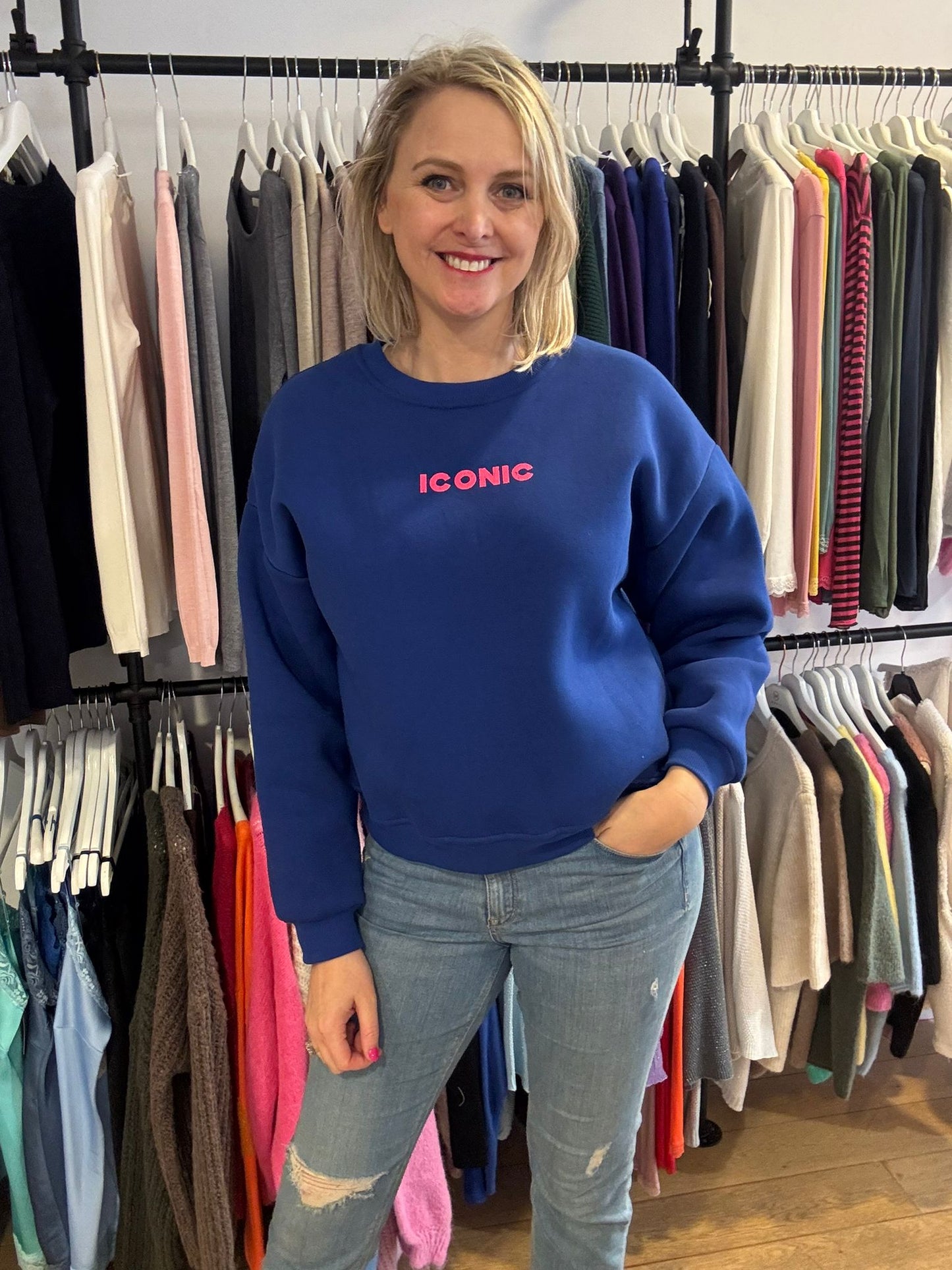 Sweater met molleton "Iconic"