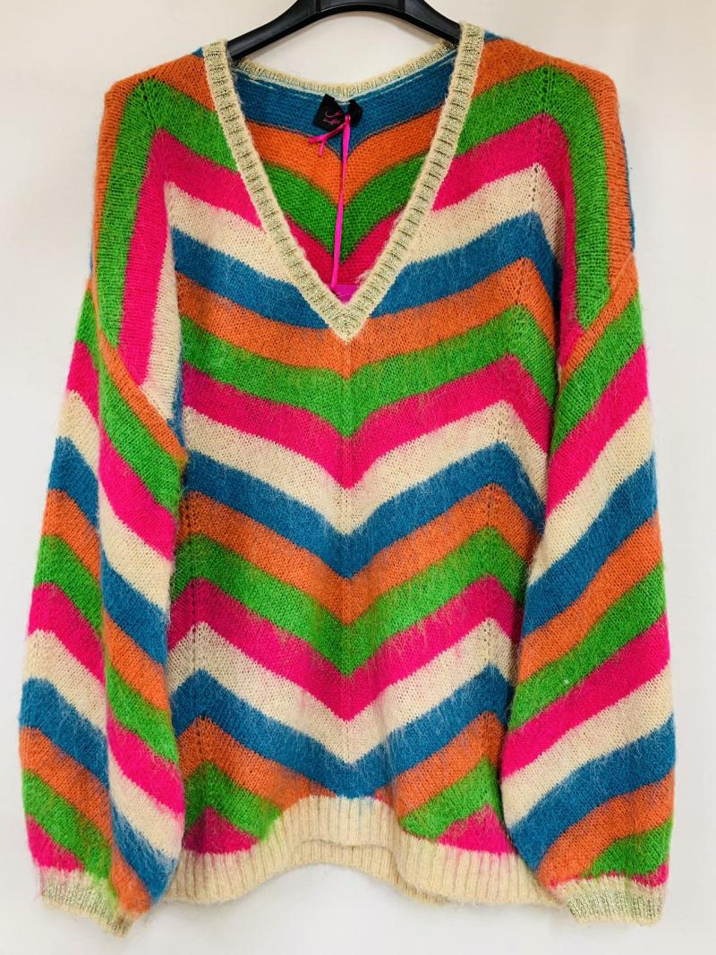 Multicoloured pull zigzag patroon