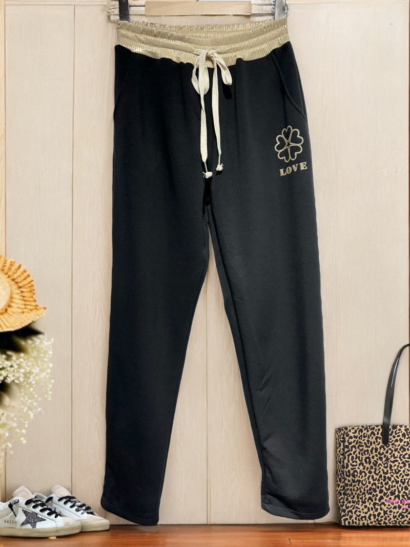 Zachte (joggings)broek "Love"