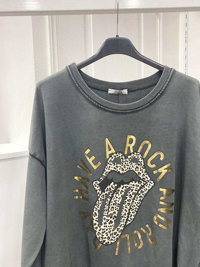 Sweater 'Have a rock & roll day'