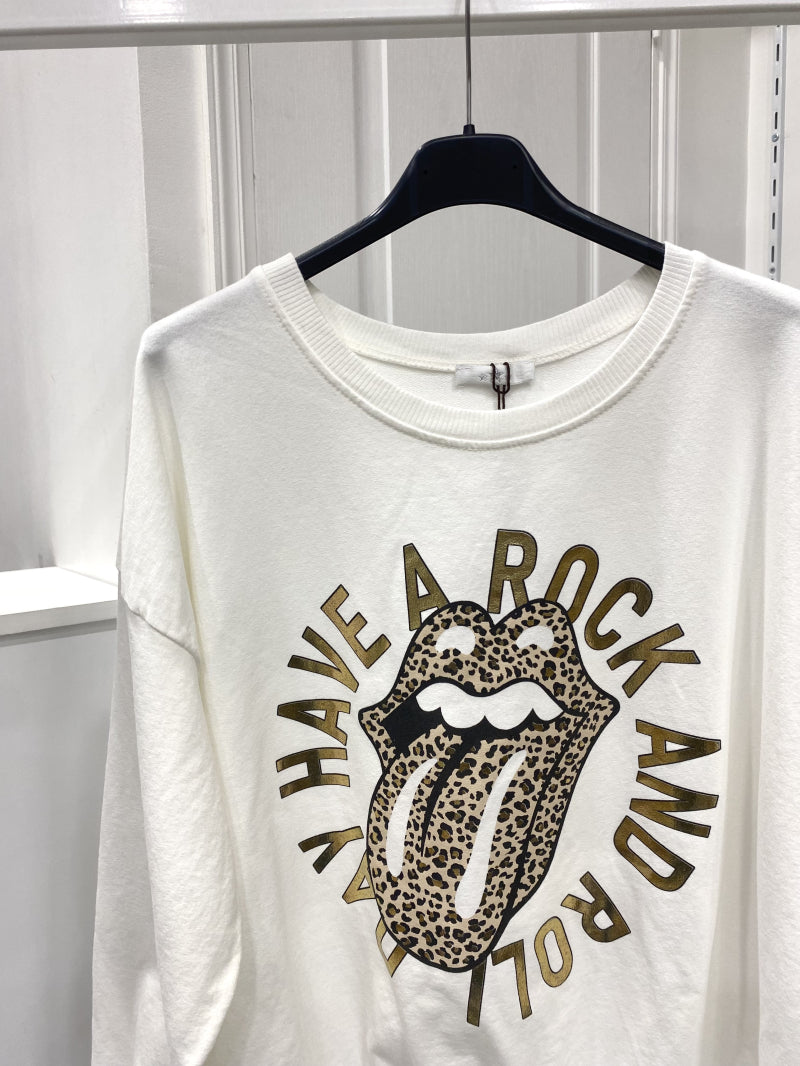 Sweater 'Have a rock & roll day'